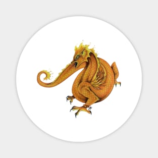 Fire dragon yellow Magnet